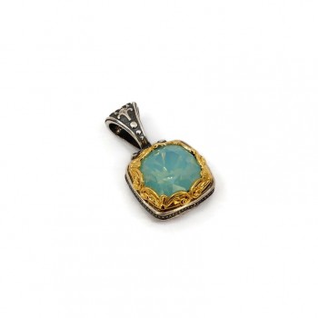 Byzantine Pendant with Blue...