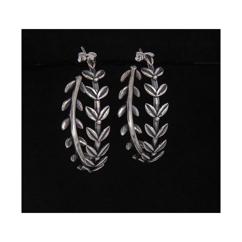 Sterling Silver 925 Olive Leaves