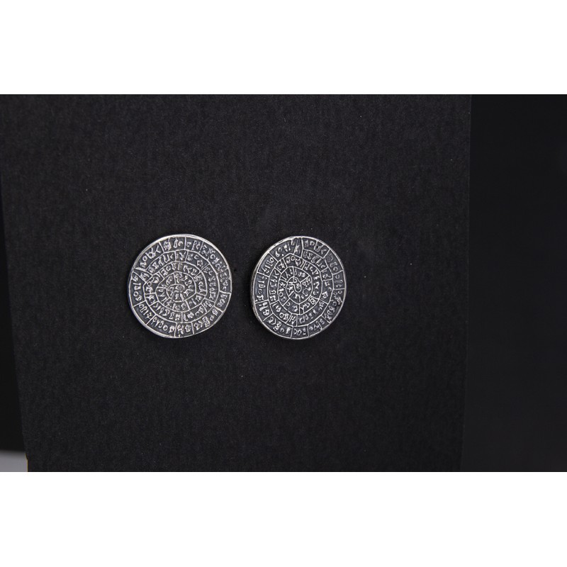 Sterling Silver 925 Disc of phaistos