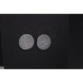 Sterling Silver 925 Disc of phaistos