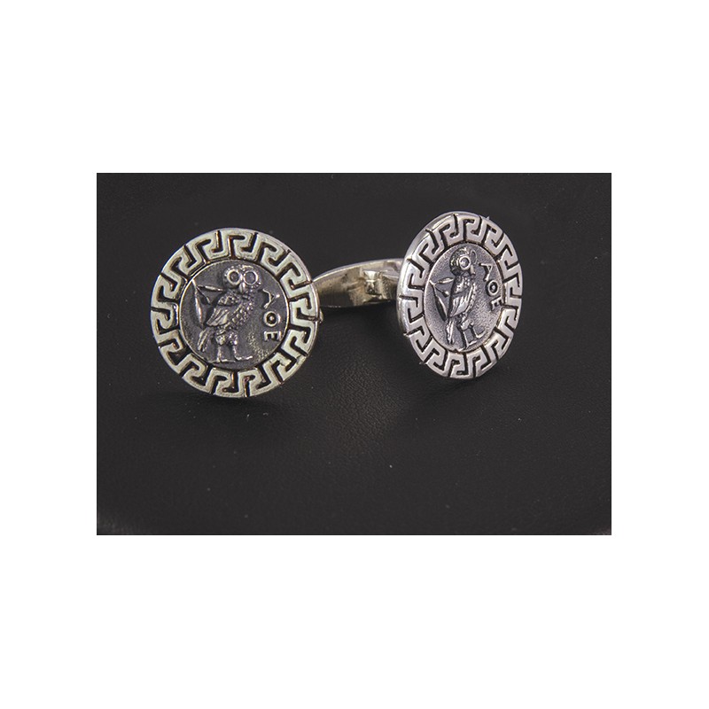 Sterling Silver 925 Meander,Owl Coin