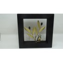 Hand Made Oxidized Bronze With Olive Branch & Owl