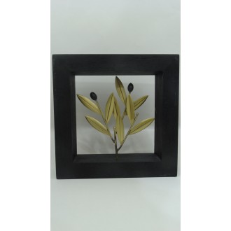 Hand Made Oxidized Bronze Olive Branch