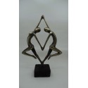 Hand Made Oxidized Bronze Dancing Duo