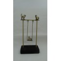 Hand Made Oxidized Bronze Swing With A Cat