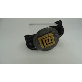 Sterling Silver 925 Rhodium plating & 24k Gold Plating Greek Key