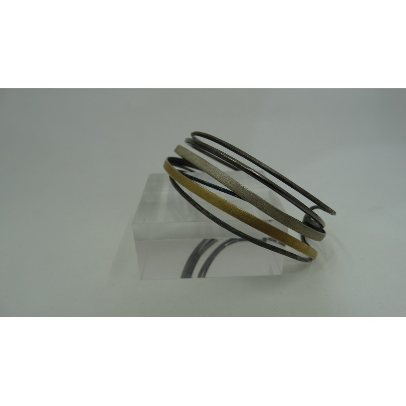 Sterling Silver 925 Rhodium &24k White & Yellow Gold Plating