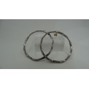 Sterling Silver 925 Black Rhodium plating&24k White Gold Plating Circle