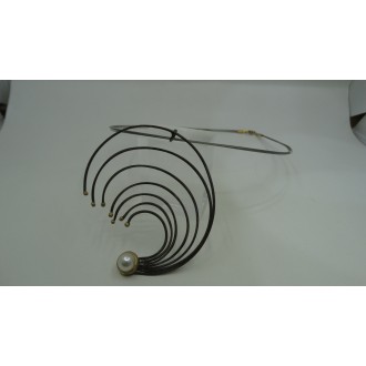 Sterling Silver 925 Rhodium & 24k Gold Plating Spiral