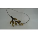 Sterling Silver 925 Rhodium & 24k Gold Plating Olive leaves