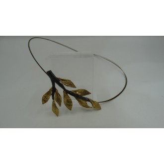 Sterling Silver 925 Rhodium & 24k Gold Plating Olive leaves