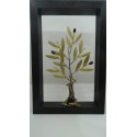 Hand Made Oxidized Bronze Olive Tree With A Dog