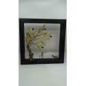 Hand Made Oxidized Bronze Olive Tree With A Woman & A Donkey