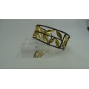 Sterling Silver 925 Rhodium & 24k Gold Plating Olive leaves