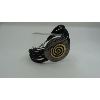 Sterling Silver 925 Rhodium plating & 24k Gold Plating Spiral