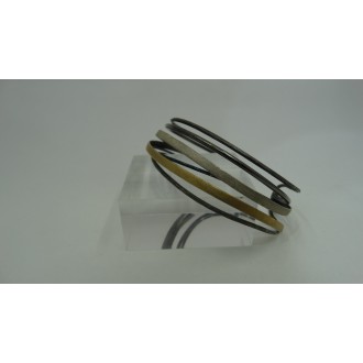 Sterling Silver 925 Rhodium &24k White & Yellow Gold Plating