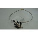 Sterling Silver 925 Rhodium & 24k Gold Plating Olive leaves