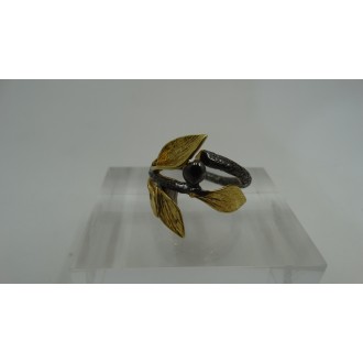 Sterling Silver 925 Rhodium & 24k Gold Plating Olive leaves