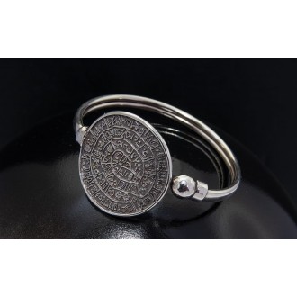 Sterling Silver 925 Disc of Phaistos