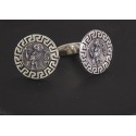 Sterling Silver 925 Greek Key, Owl Coin